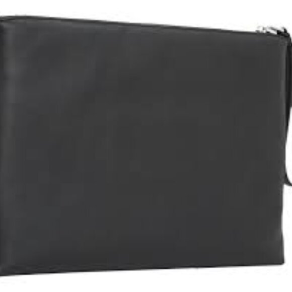 Calvin Klein Black Leather Men's Clutch - Picture 2 of 4